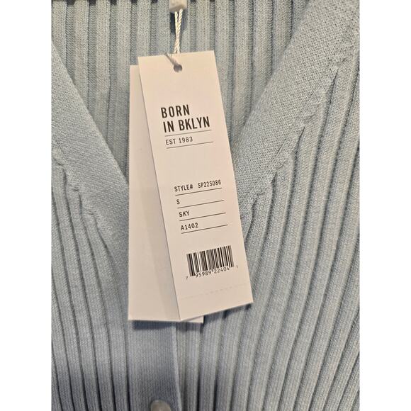 525 America Size Small Blue Ribbed Cardigan Dress NWT - Picture 5 of 8